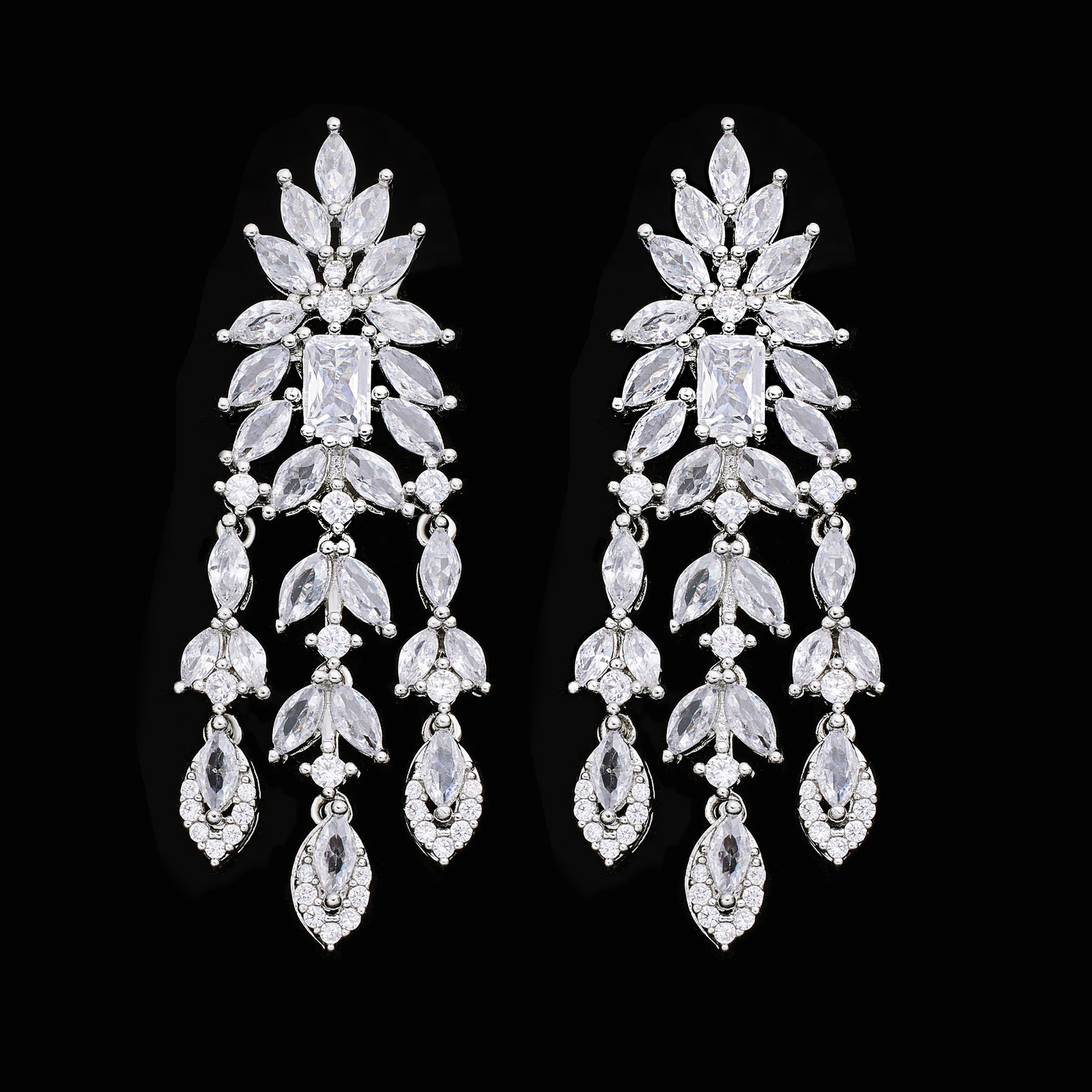 2024 selling 4piece set of cubic oxidized womens jewelry brides jewelry set wedding set womens free delivery 240601