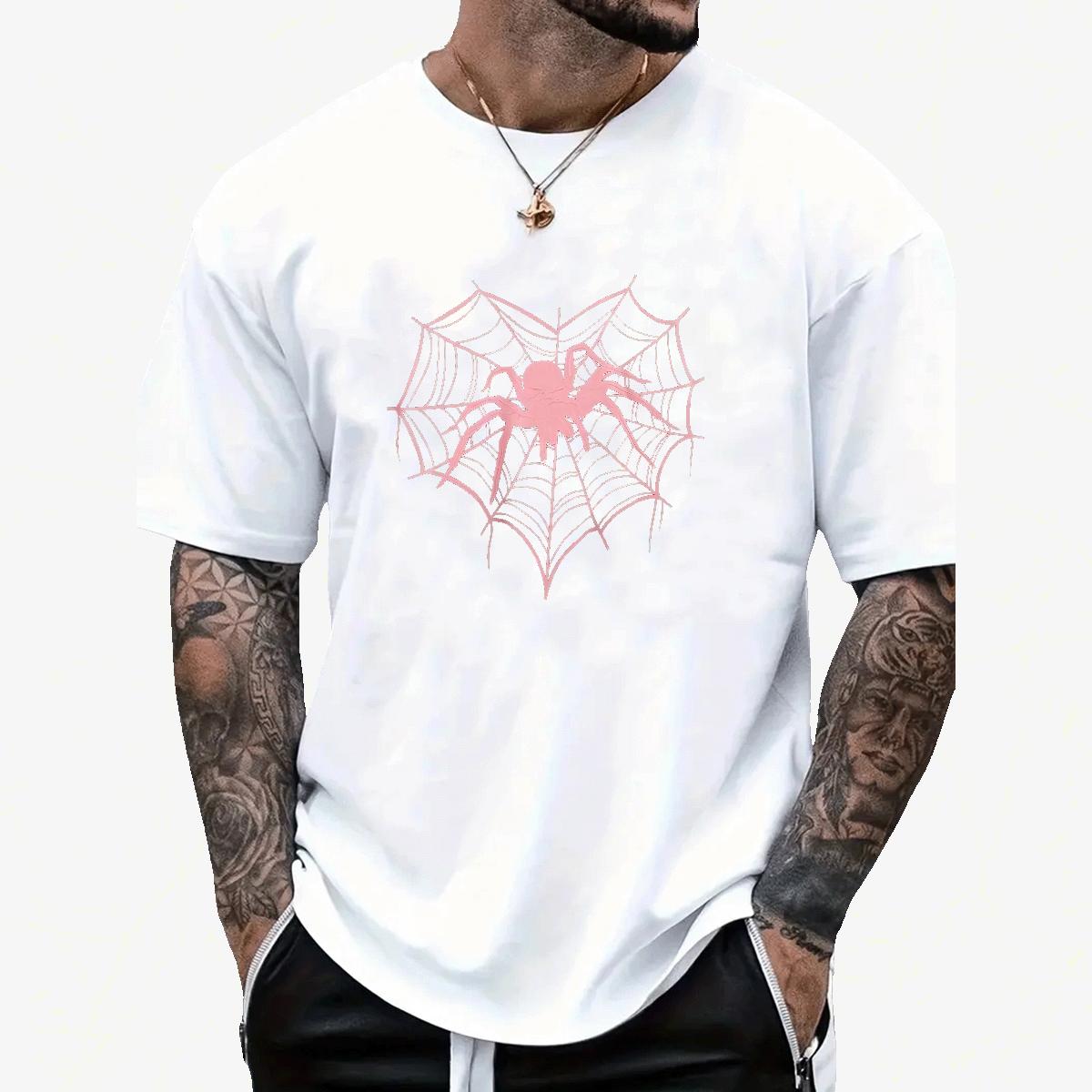 Cool T shirt Round Neck Short Sleeve Hip Hop Street Men Tops Tees Floral Print 2024 Summer Clothings