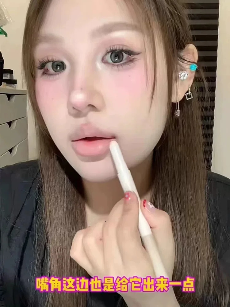 Korean Makeup Colorgram Double Ended Lip Liner Plump Pouty Lips Shadow Concealer Lip Pencil Lipstick Rare Beauty Cosmetics 240603