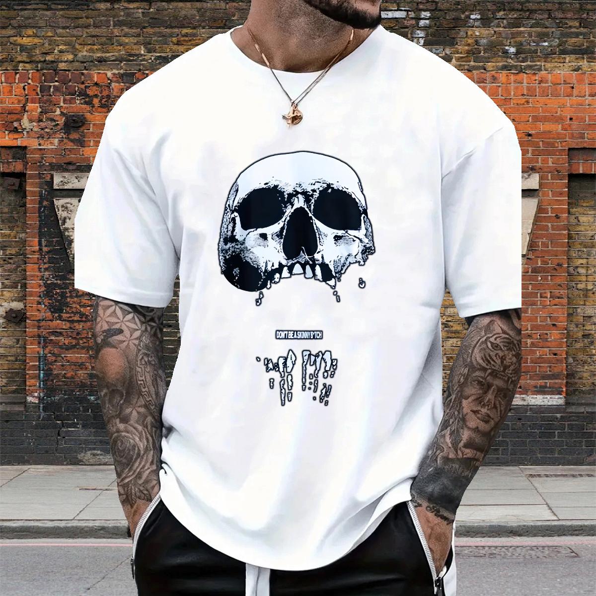New Men T Shirts Custom Print Oversized Men Tops Tees Outdoor Breathable Crew Neck Loose Fit Clothes