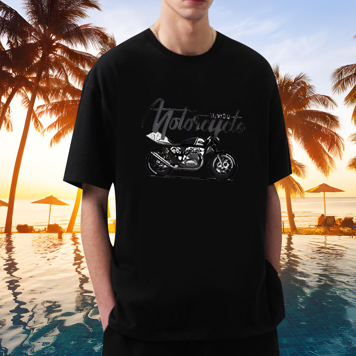 Classic Casual T-Shirts DIY Printed Outdoor Men Tops Tees Cotton O Neck Short Sleeves Unisex Tees