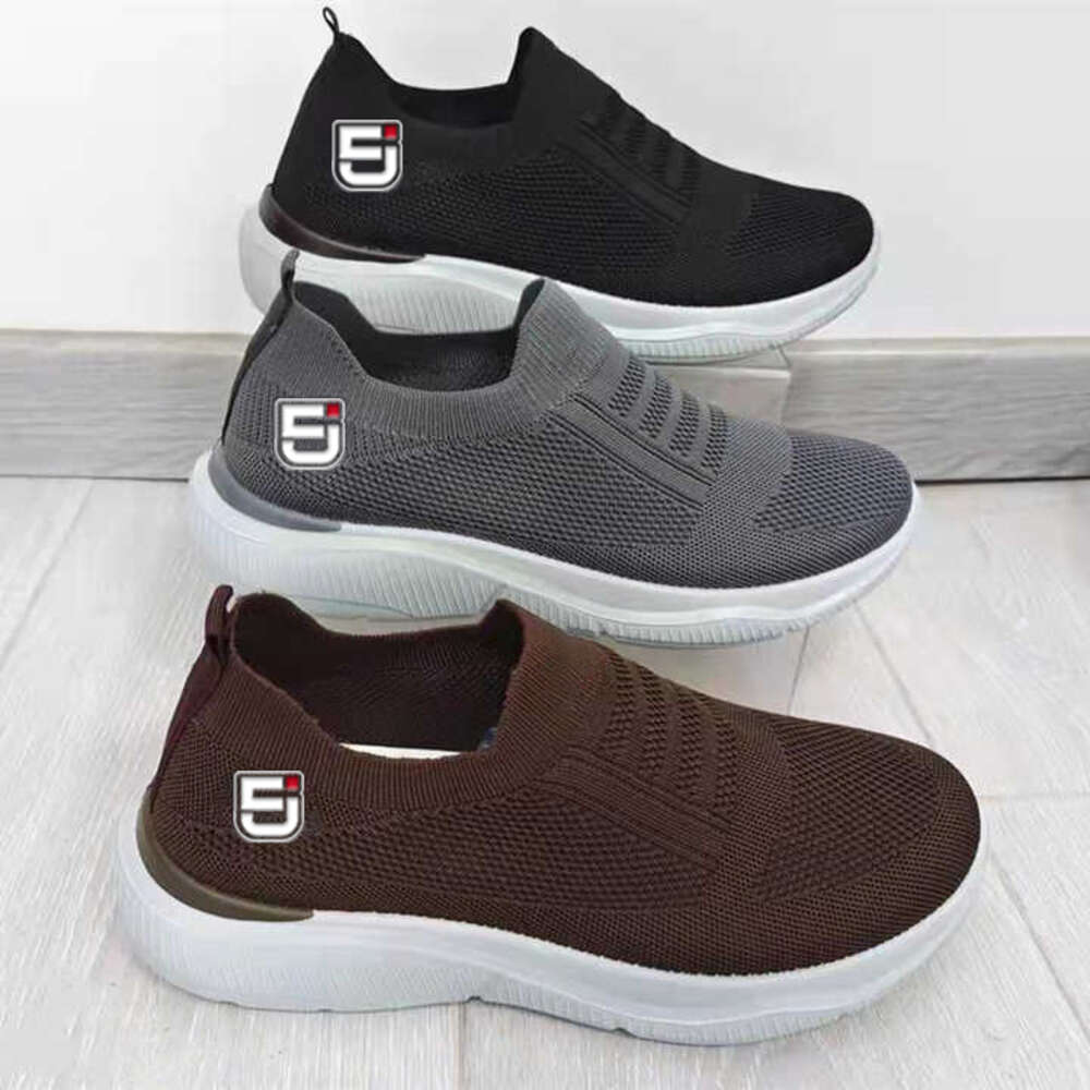 Ddmysports Casual Sneaker For Men Running Sport Designer Leather Breathable Fly Knitting Light New Fashion Walking Style Shoes OUTDOOR