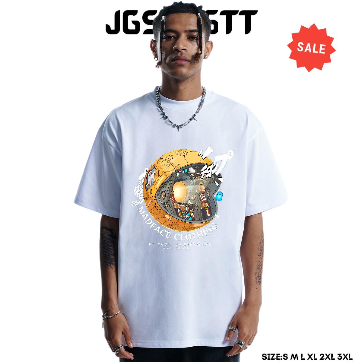 Comfortable T Shirt For Man 180g Cotton Hip Hop Couples T Shirts Plus Size Cartoon 2024 Clothes