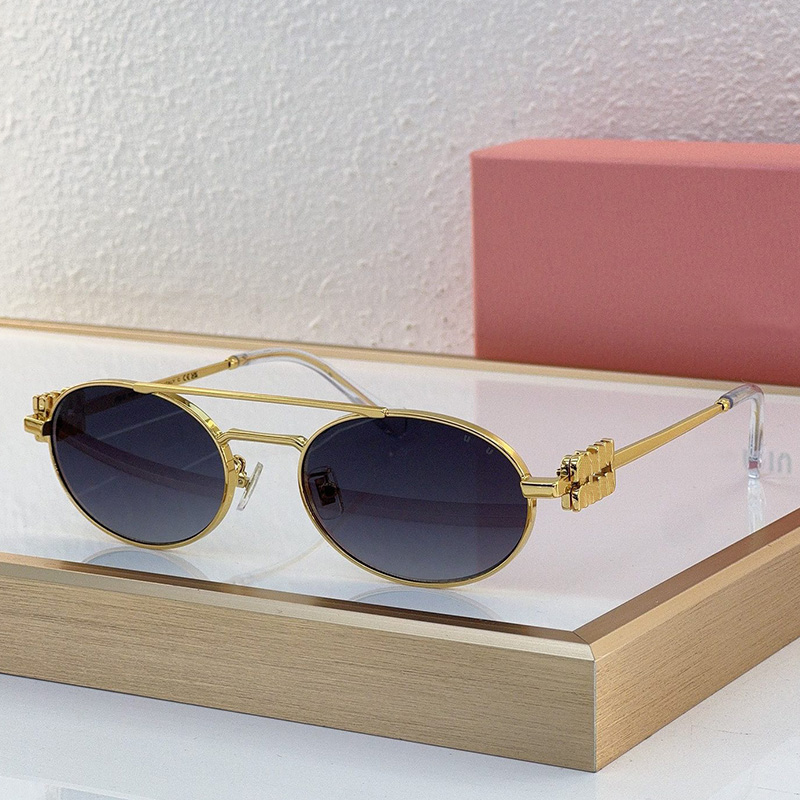Pilot Sunglasses MU54ZS Oval Metal Frame with Exquisite Double Nose Support Retro Fashion Style Summer Luxury Designer Oval Sunglasses for Men Women