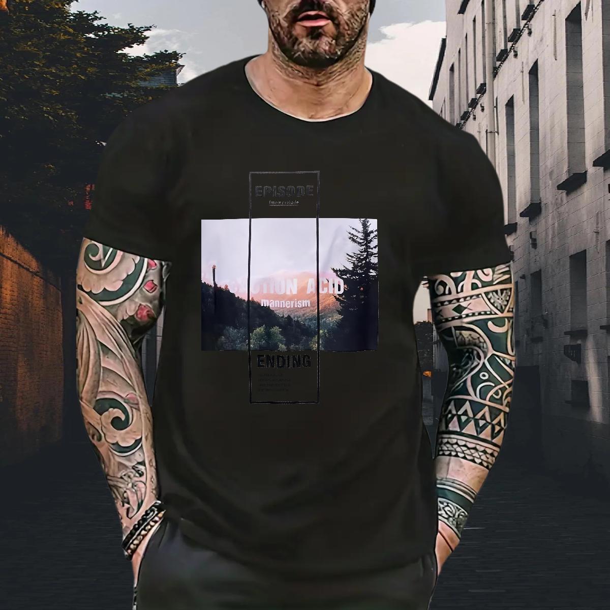 Classic T Shirt For Man Breathable Short Sleeve Hip Hop Street Men Tees DIY Anime Popular Tops Tees