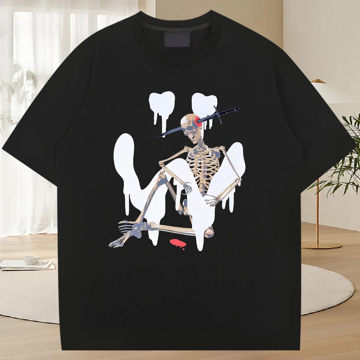 Soft Men Tshirts Short sleeve Cotton Soft Beach Men T Shirts Cartoon Print Fashion New Tops