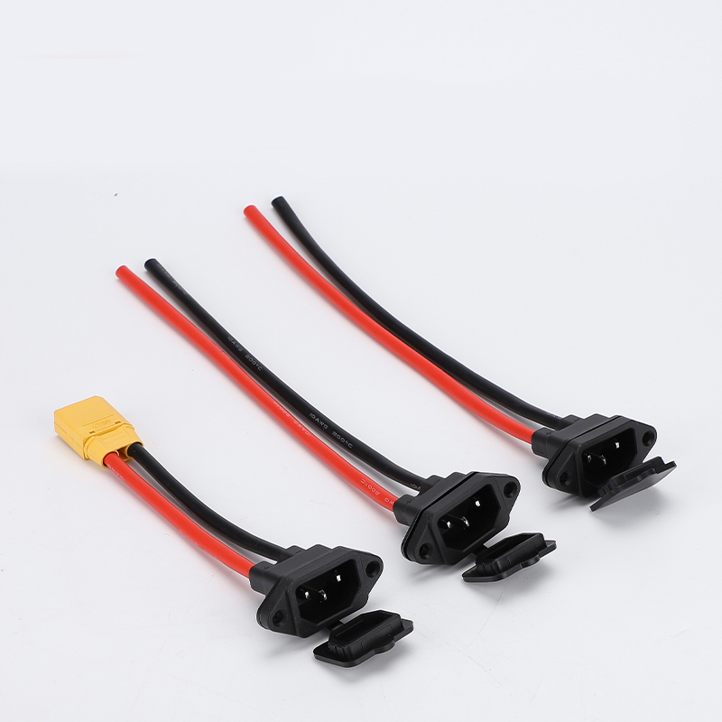 New charging socket with prefix male and female connectors, battery car conversion charging socket