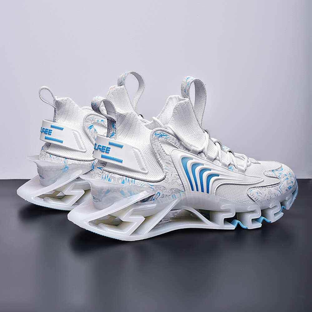 2024 New Men's Sports Thick-Soled Shock-Absorbing Outdoor Running Non-Slip Breathable Tennis Shoes Large Size