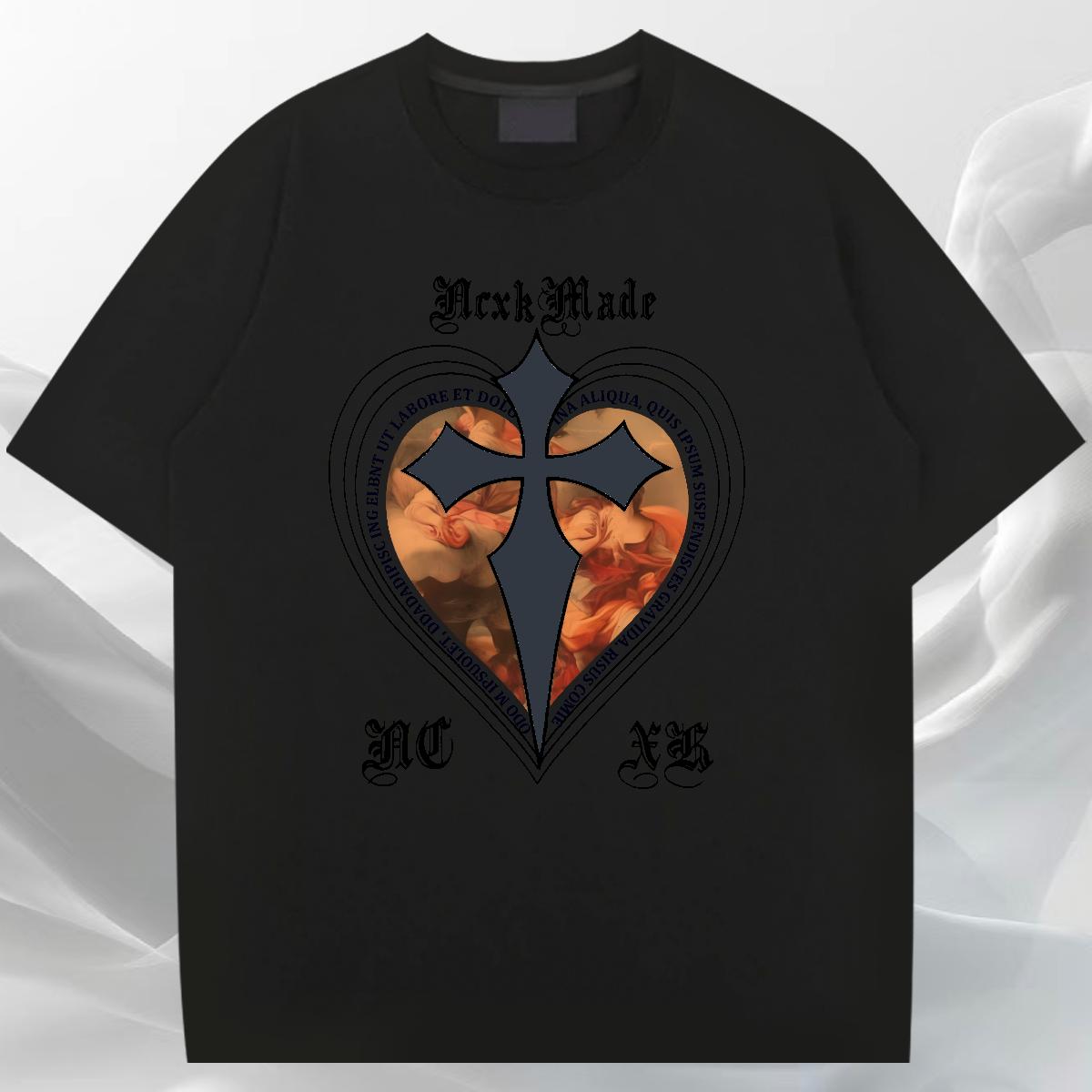 Classic Casual T shirt Custom Printing Street wear Hip Hop Mens Tshirts Short sleeve Cotton Soft Popular Tops Tees