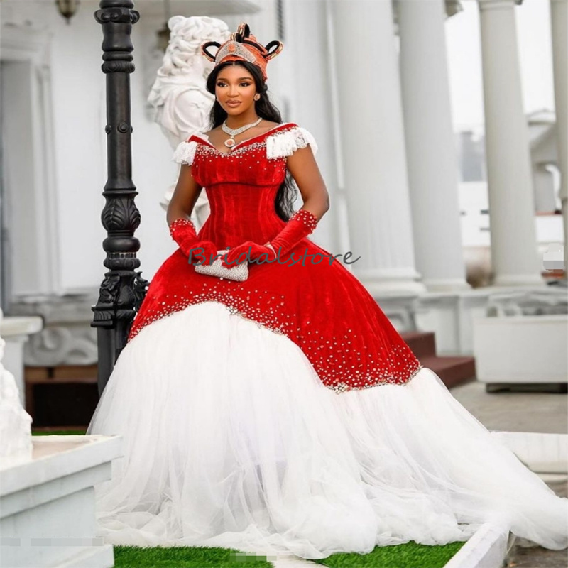 Victorian Red Gothic Wedding Dresses 2024 Elegant V Neck Velvet Medieval Christmas Garden Country Bridal Gowns Grecian Aesthetic Bride Dress Gatsby Ve