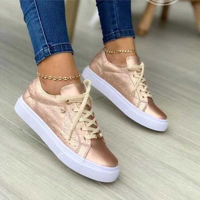 Womens Sneakers Fashion Tennis Round Toe Flat Canvas Shoes 2024 Fall Trend Casual Waterproof Black Lace Up Vulcanized ShoesL464
