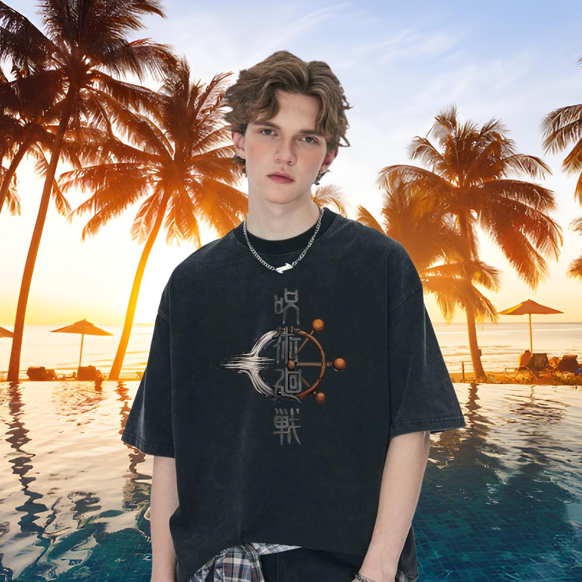 5A T Shirt For Man Casual Beach 180g Cotton Men Tops Tees 2024 Plus Size Cartoon Clothes