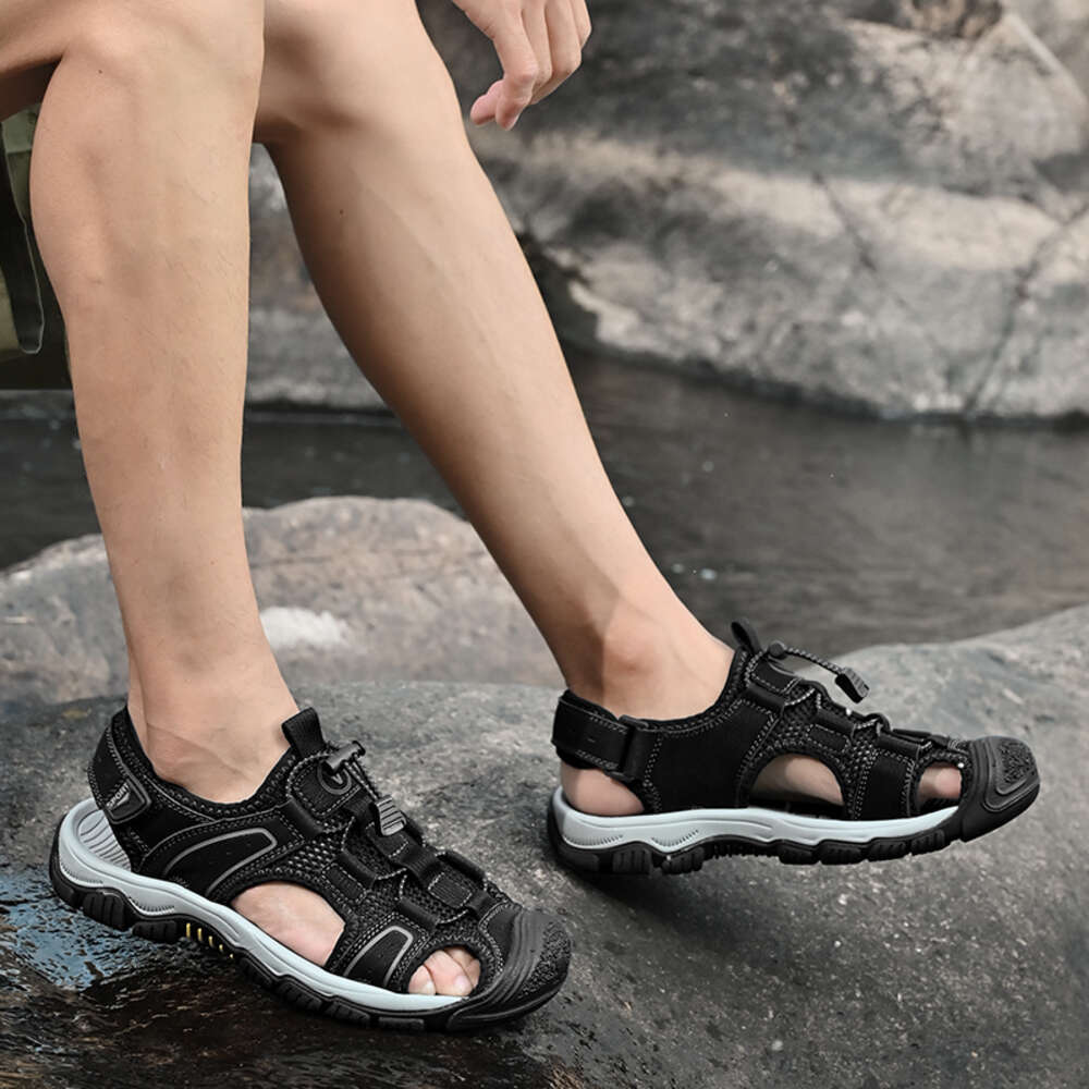 New Men Summer S Sandals Mesh Breathable Beach Outdoor Non Slip Soft Soled Hiking Waterproof River Trapping Shoes Ddmysaturn
