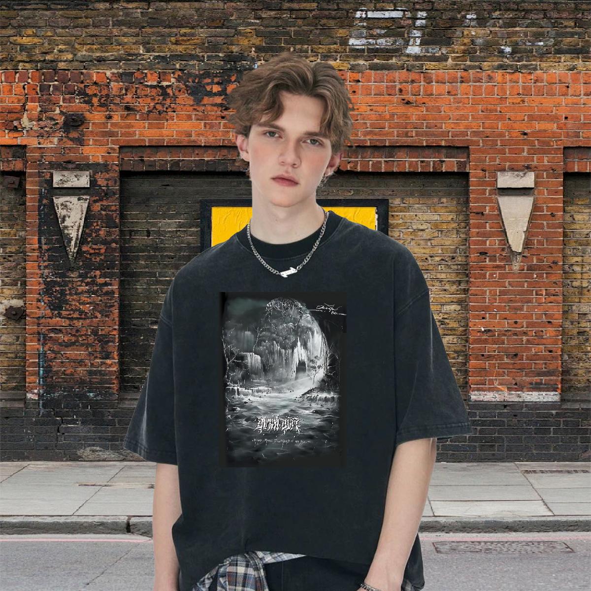 Unisex Men Tops Tees Crew Neck Cotton Casual T shirt Black White Designer Tee Shirt