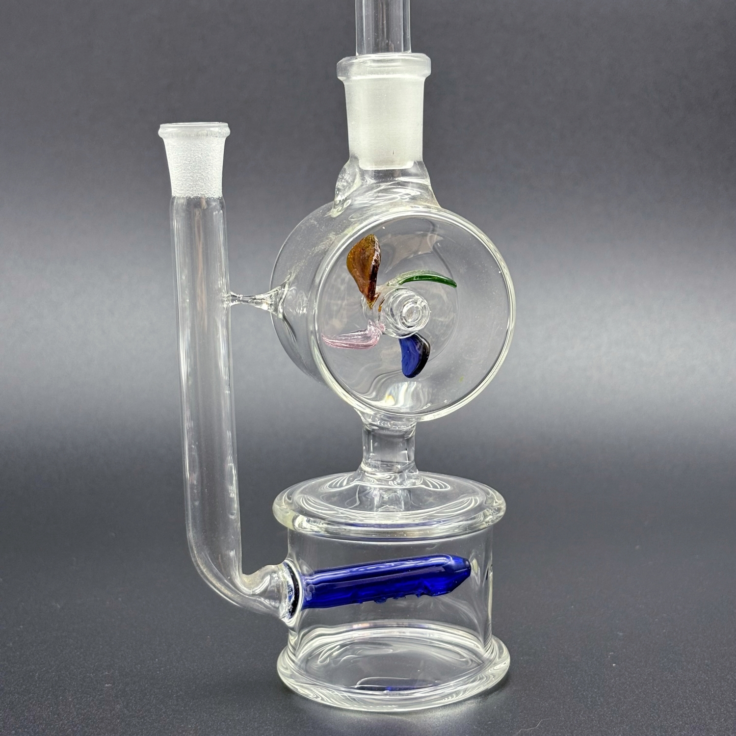 5.3inch Pipes Windmill Recycler Filter Tornado Glass Bong Mini Shisha Hookah Smoking Water Pipe Beaker Bubbler with glass oil pipe and hose