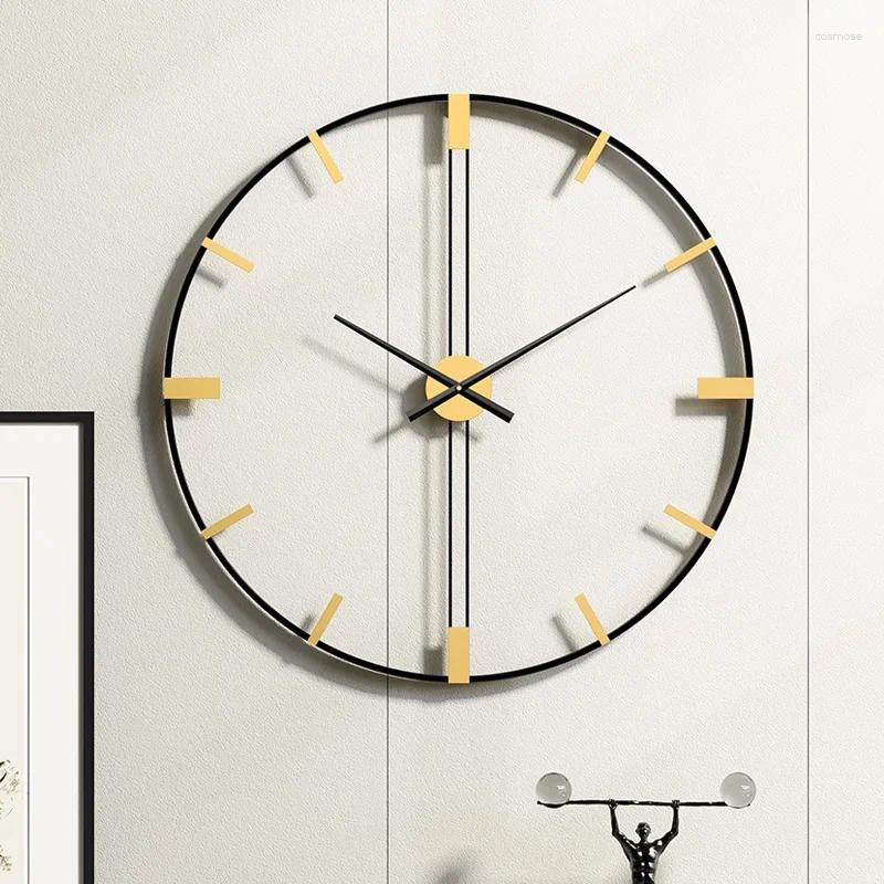 Wall Clocks Wall Clocks Big Size Mechanism Metal Silent Minimalist Modern Watch Kitchen Duvar Saati Home Design H250116