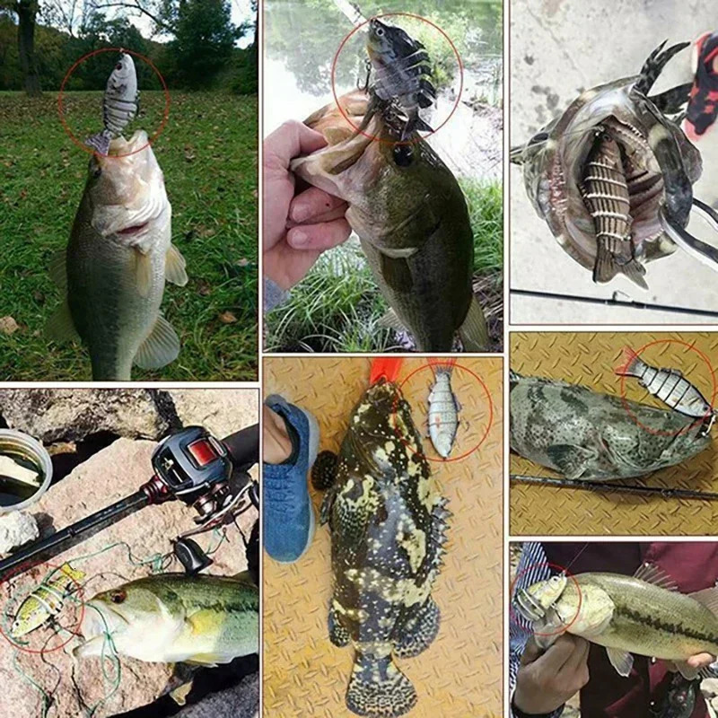 13CM Robotic Fishing Lure Electric Auto Swimming Bait 4-Segment Wobbler Outdoor Sport Swimbait USB Rechargeable Accessories 240603