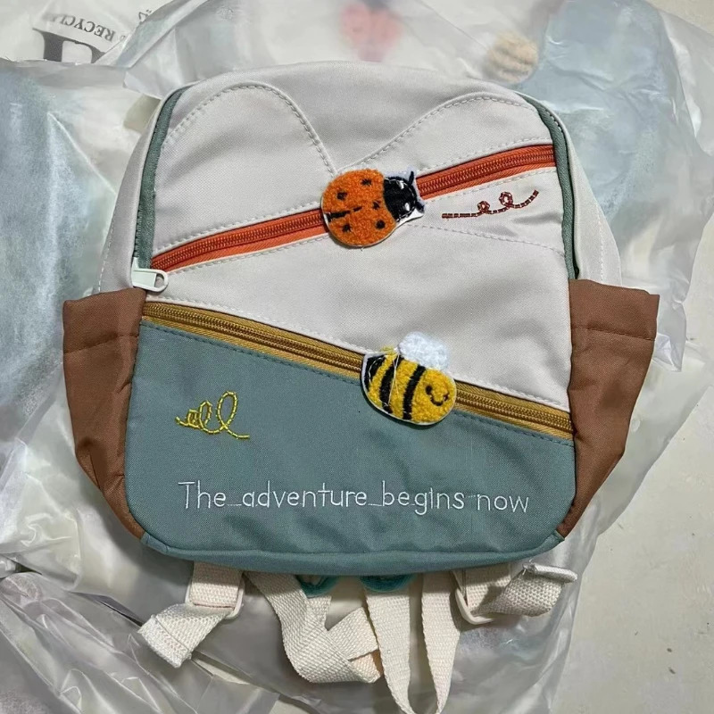 Childrens Bag Baby Animal Decoration Kids Backpack Schoolbag Boys And Girls Fashion Cute Kinderganter Two-shoulder Bag 240530