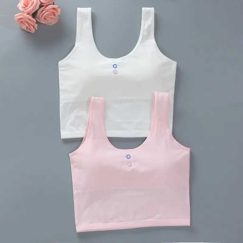 Camisole Camisole Girls training Bra s Cotton Bras New rens Solid Color Clothing Sport Wireless Puberty Teenagers Underwear WX5.31