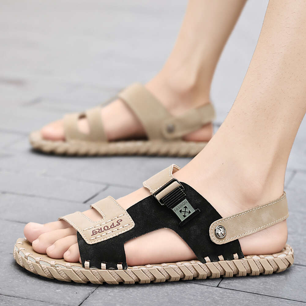 Classic Handmade Men's Sandals 2024 Summer New Fashion Slippers Outdoor Casual Non-slip Beach Shoes Flip-flops for Men ddmythur