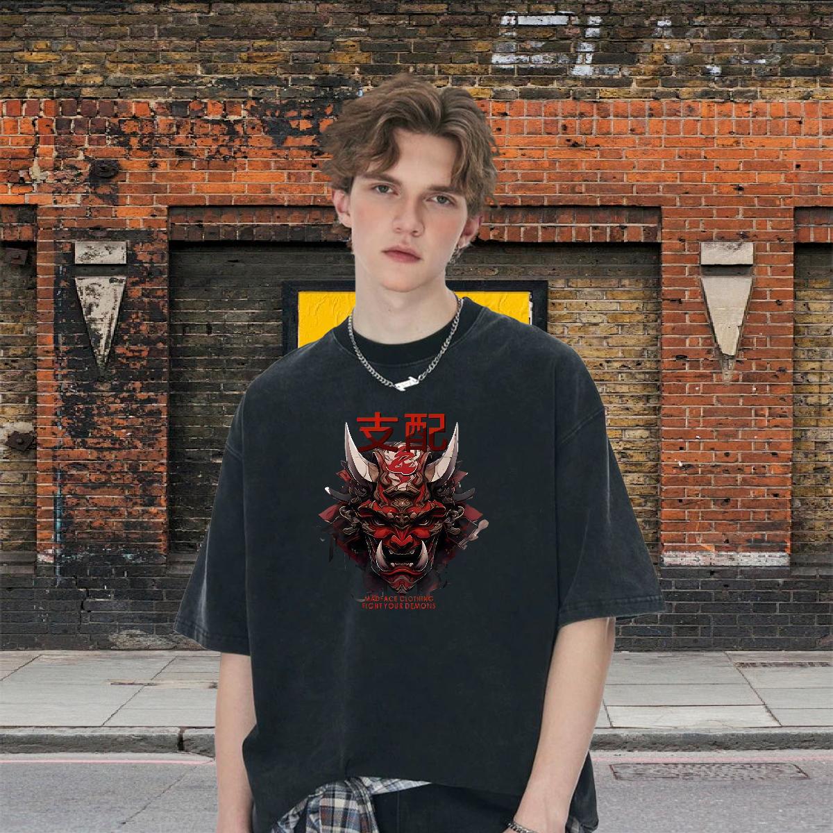 Loose Men Tees Short Sleeve Cotton O-Neck High Street Hip Hop Men T Shirts Custom Printed Fashion New Clothings