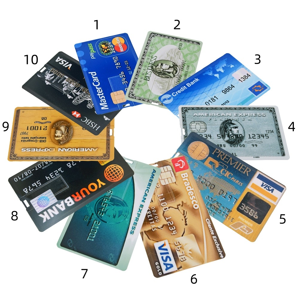 Fivestars Buy Pendrive 4GB 8GB 16GB 32GB 64GB 128GB Bank Credit Card Usb Flash Drive Memory Stick Business Gadget Gift Usb 2.0