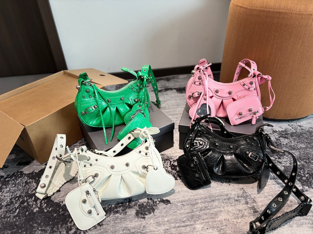 Vintage Cute Love Mirror Designer Shoulder Underarm Tote Bag Ladies Sling Bags Leather Zip Purses Handbags Women