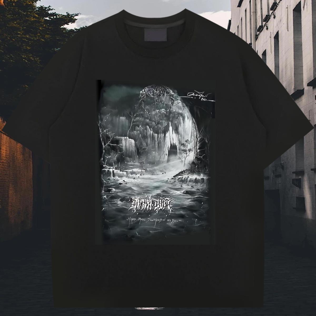 Popular Men Tees Breathable Crew Neck Cotton Hip Hop T Shirts Men Anime Print Classic Tops Shirt