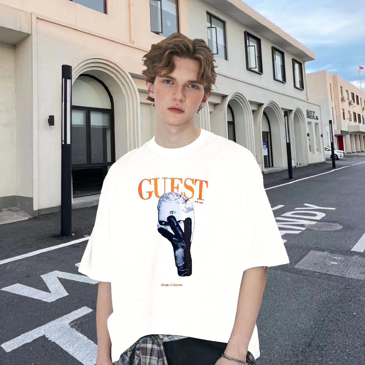 Designer Tshirts O-Neck Short Sleeve Cotton Street T Shirt For Man Cartoon Print Fashion New Tees