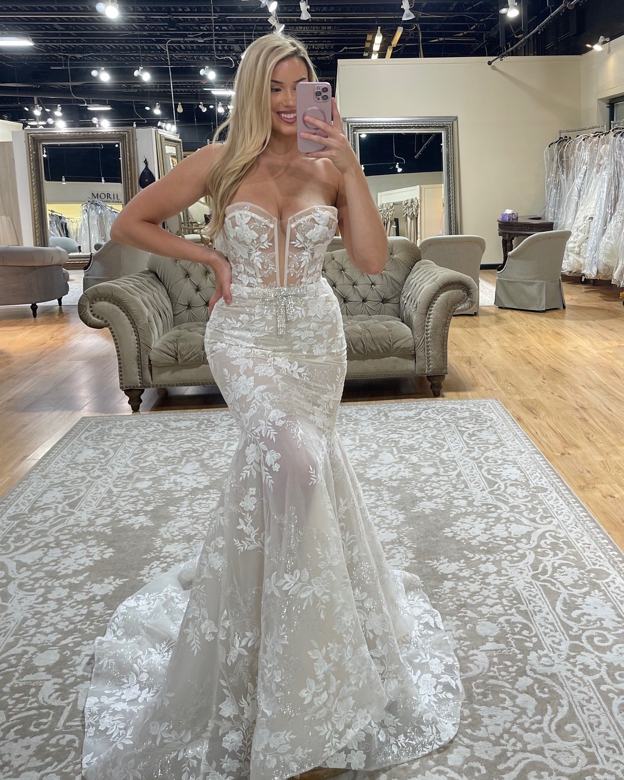 Sparkly Mermaid Lace Wedding Dresses Sequined Bridal Gowns With Detachable Long Sleeves Strapless Plunging Neckline Vestido De Novia