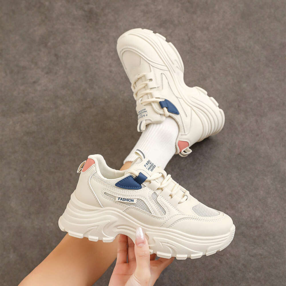 Chunky Sneakers for Women Platform Fashion White Dad Shoes Summer Mesh Breathable Wedge Casual Walking Tennis ddmythur