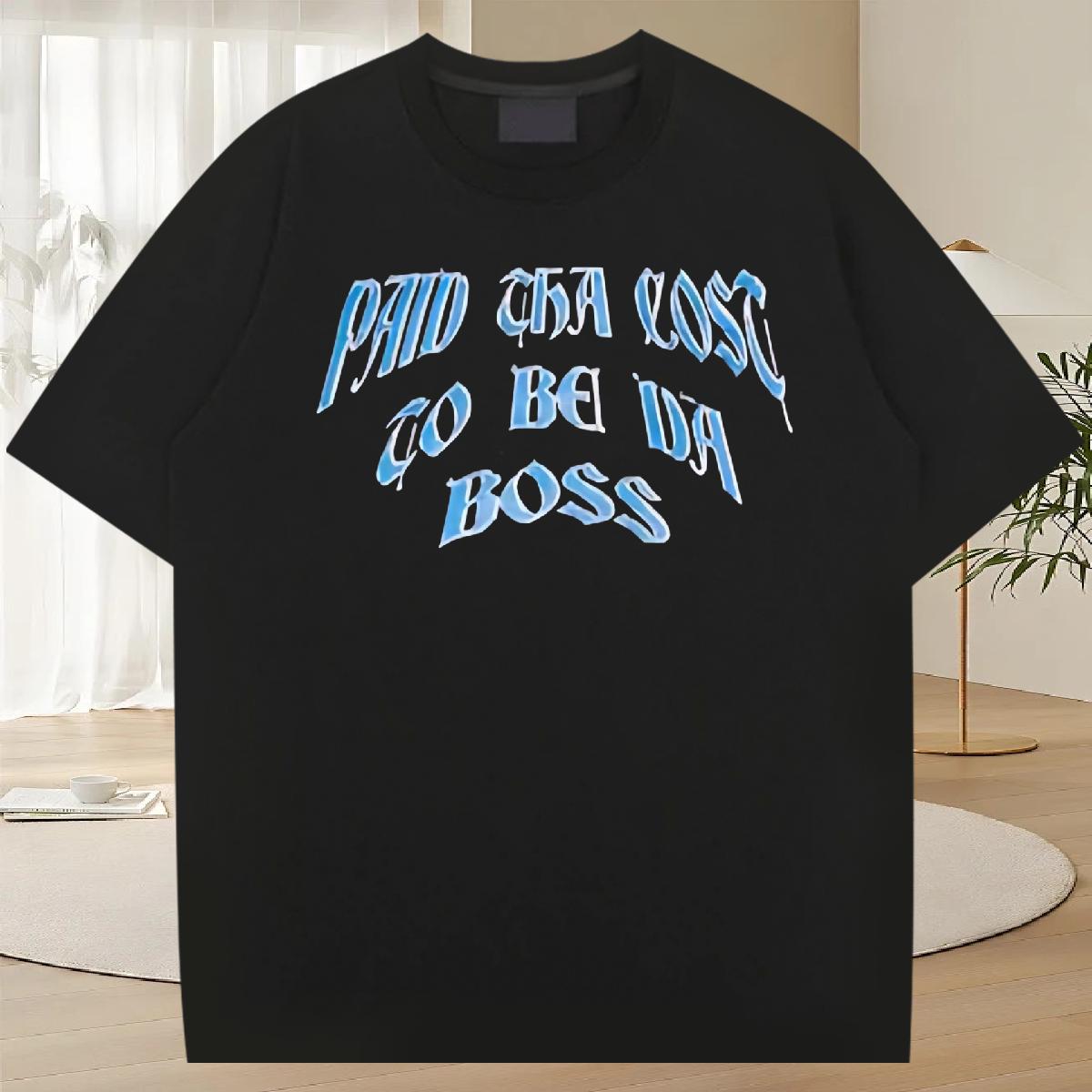 Brand Men Clothes T-Shirt 180g Cotton Casual Daily Wear T-Shirts for Men Custom Cartoon 2024 New Tee Shirt