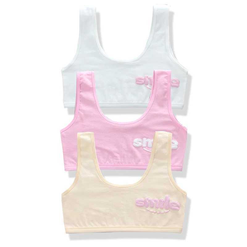 Camisole Camisole 2 pieces/batch training bras vests cotton spandex big girl sports and youth underwear 9-14 years WX5.31