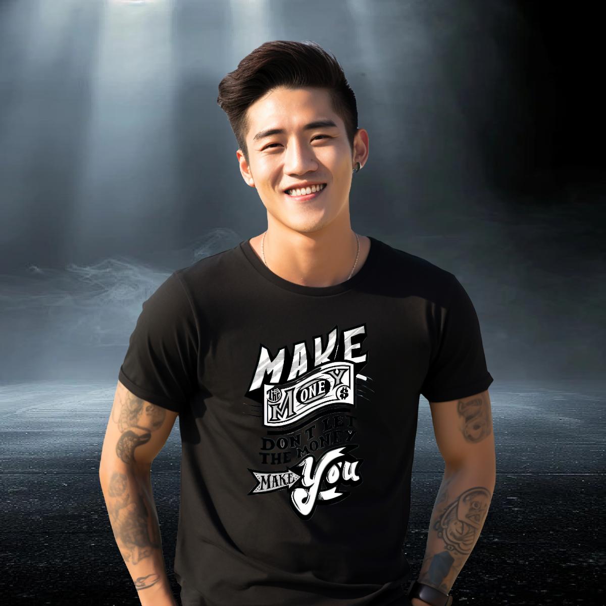 New Designer T Shirts Make Money Printing Men Breathable Crew Neck Cotton Spring Summer Men Tops Tees Plus Size Cartoon Wholesale Clothings