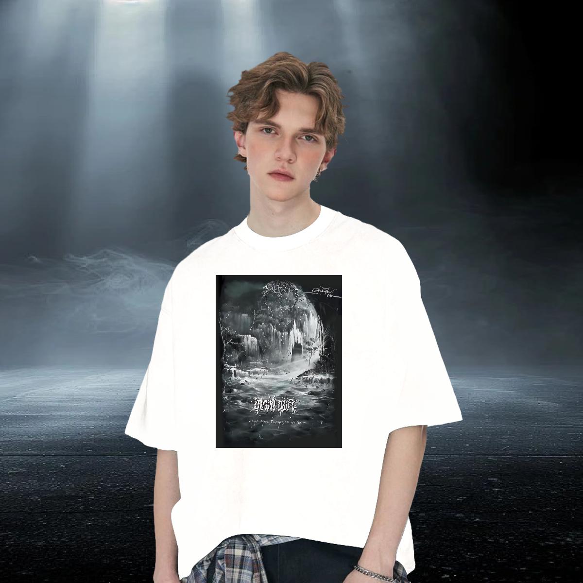 Wholesale Tshirts Crew Neck Cotton Breathable Daily Outfit T-Shirts Black Oversized 2024 DIY Tops Shirt