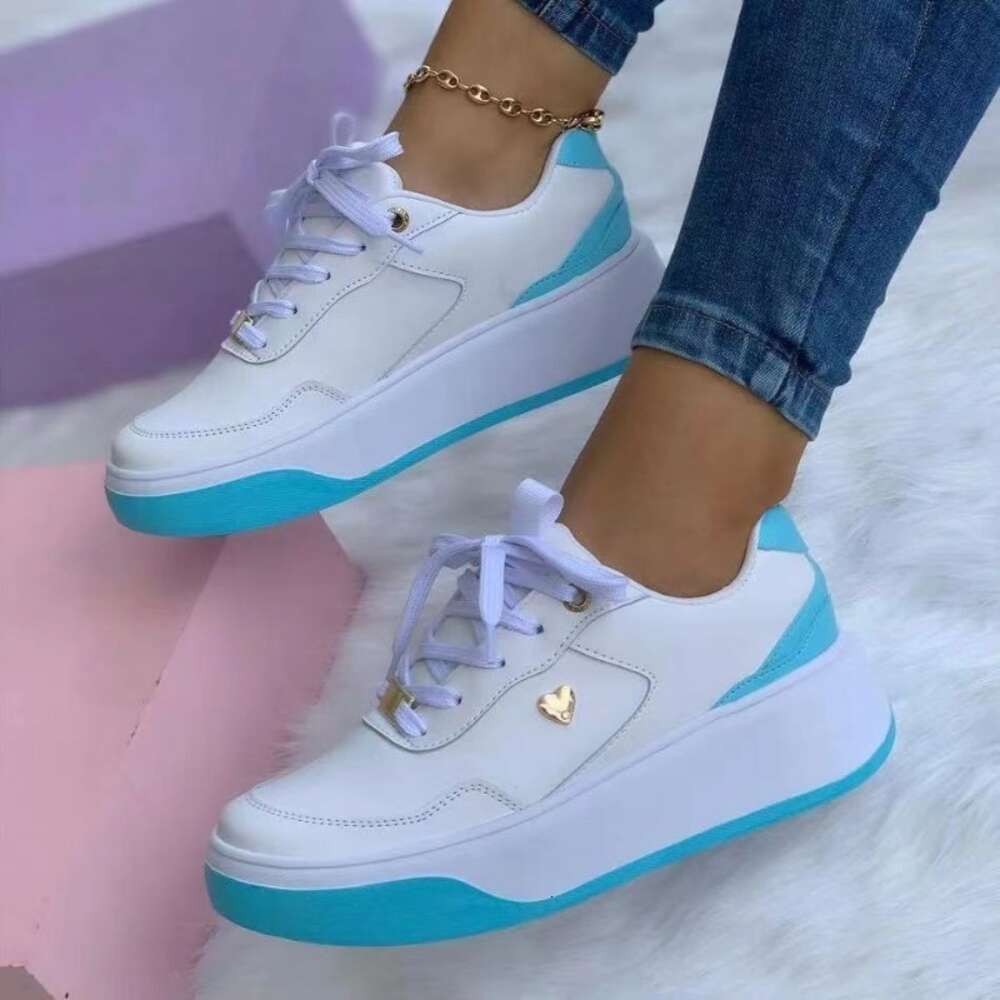Ddmytiger Ddmytiger Sneakers Womensize PU Leather Casual Sport Ladies Platform Lace Up Vulcanized Shoes Zapatillas Mujer ddmythur