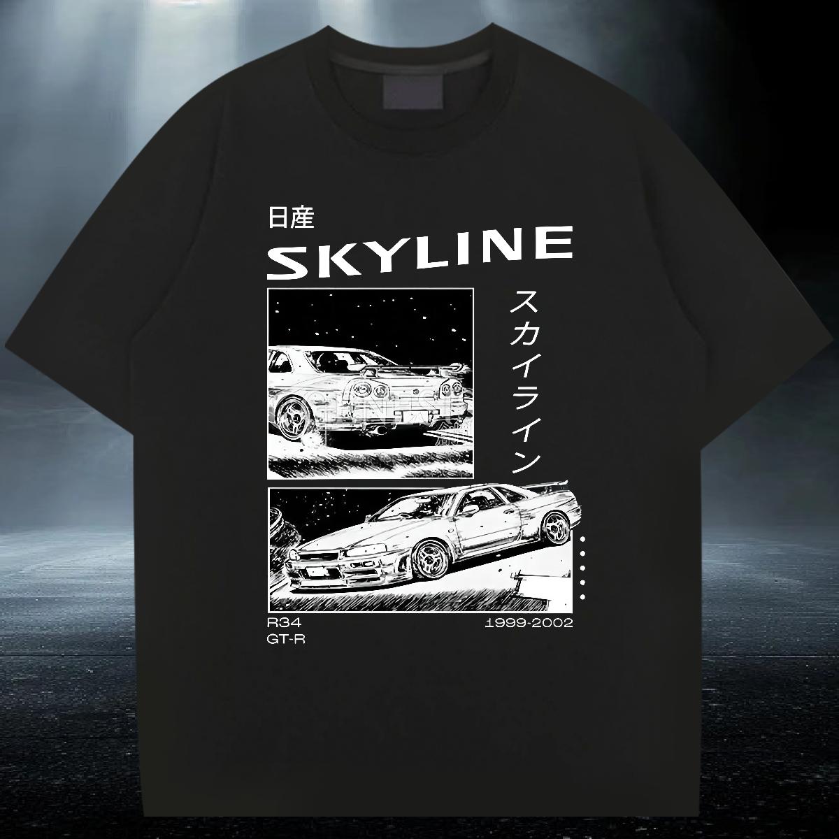 High Quality T-Shirts for Men Spring Summer 180g Cotton Tshirts New Cartoon Print Polos