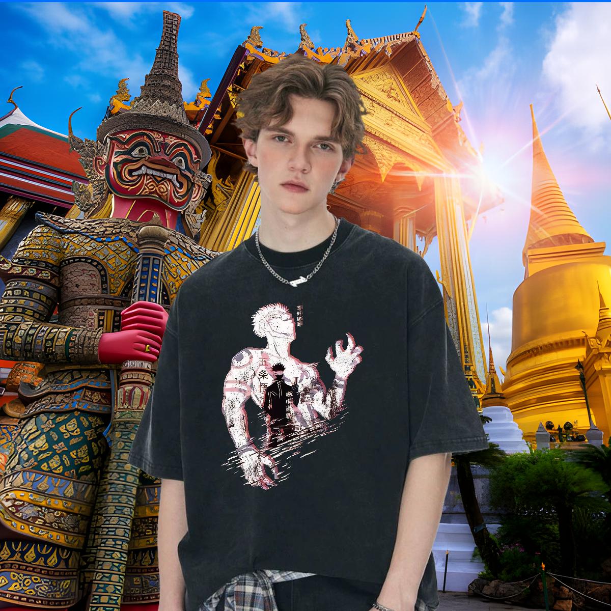 Loose T Shirt For Man Street wear Hip Hop O-Neck Short Sleeve Cotton Men Tops Tees Brand Custom Cartoon Top Tees