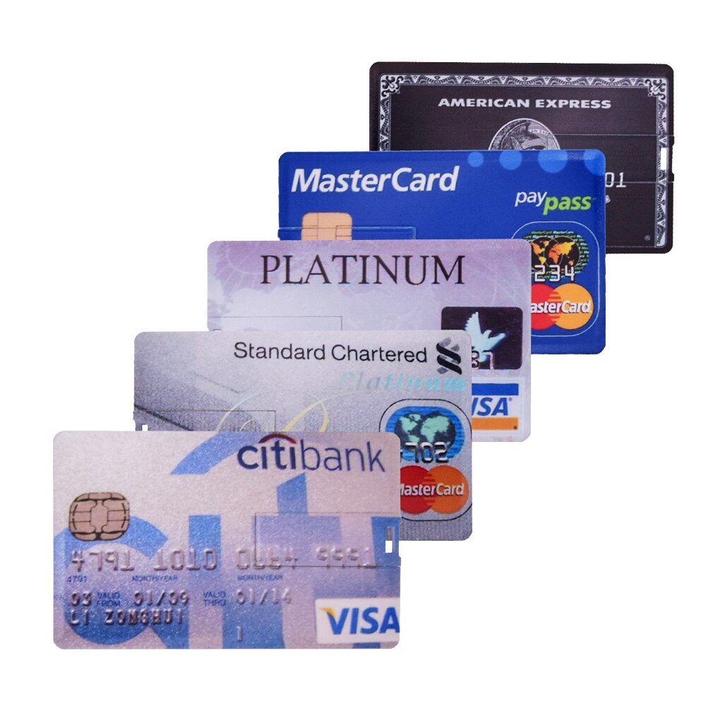 Fivestars Buy Pendrive 4GB 8GB 16GB 32GB 64GB 128GB Bank Credit Card Usb Flash Drive Memory Stick Business Gadget Gift Usb 2.0