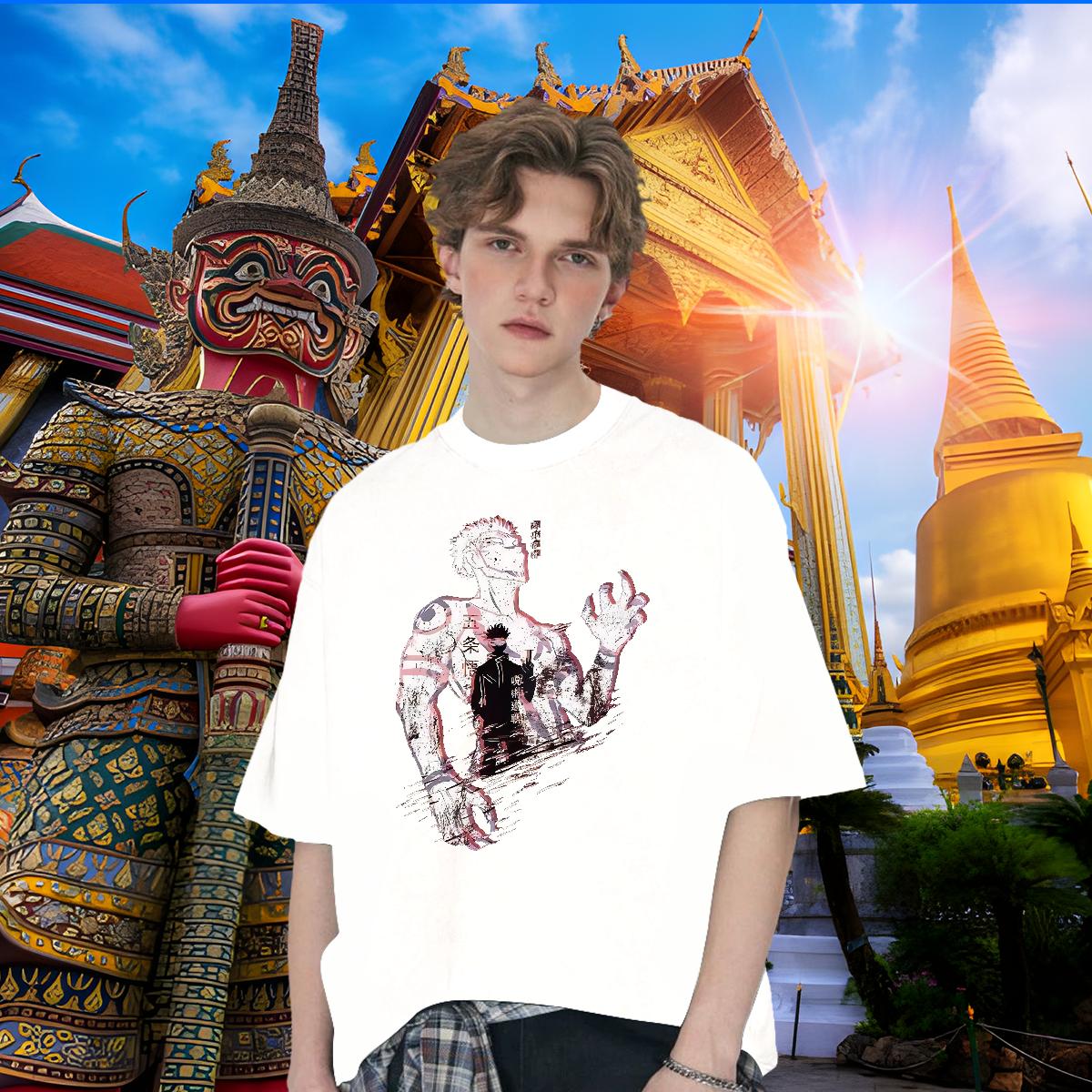 Loose T Shirt For Man Street wear Hip Hop O-Neck Short Sleeve Cotton Men Tops Tees Brand Custom Cartoon Top Tees