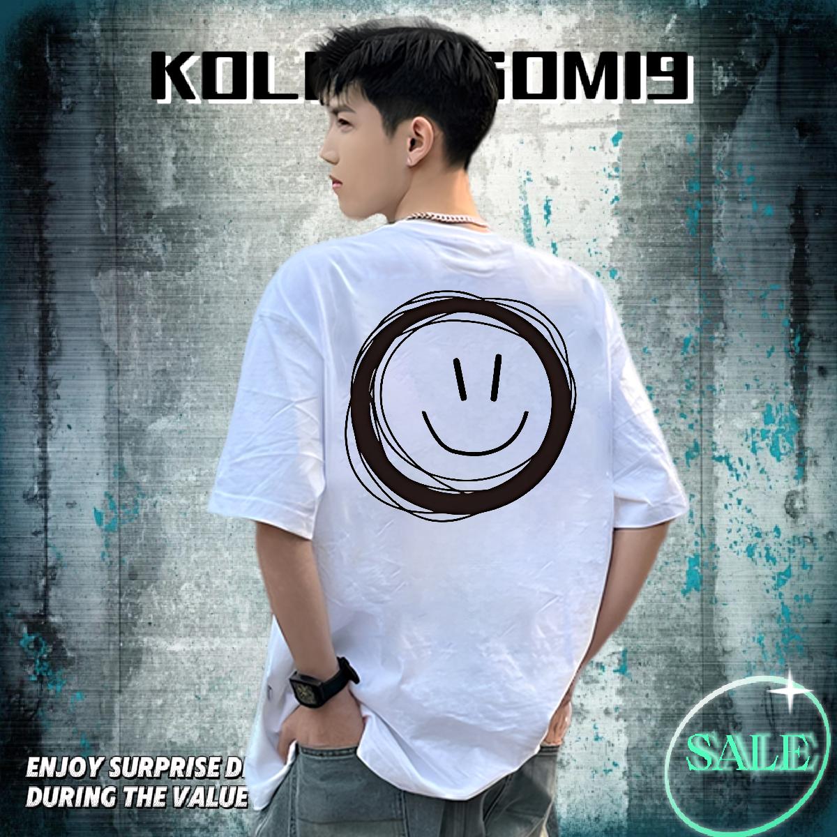 Comfortable Men T Shirts Casual Beach Breathable Crew Neck Cotton Couples T Shirts DIY Customized Plus Size Cartoon Clothes