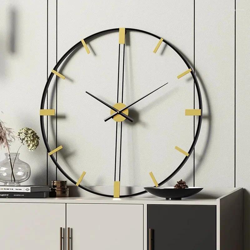 Wall Clocks Wall Clocks Big Size Mechanism Metal Silent Minimalist Modern Watch Kitchen Duvar Saati Home Design H250116