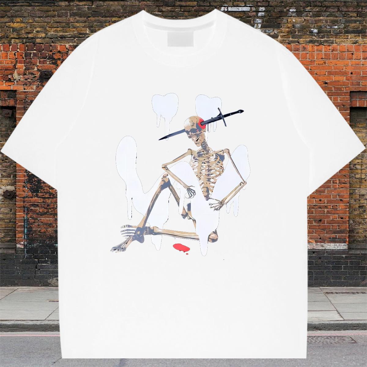 High Quality Men Tops Tees Short sleeve Cotton Soft High Street Hip Hop T-Shirts for Men White Plus Size Fashion Tees Shirts