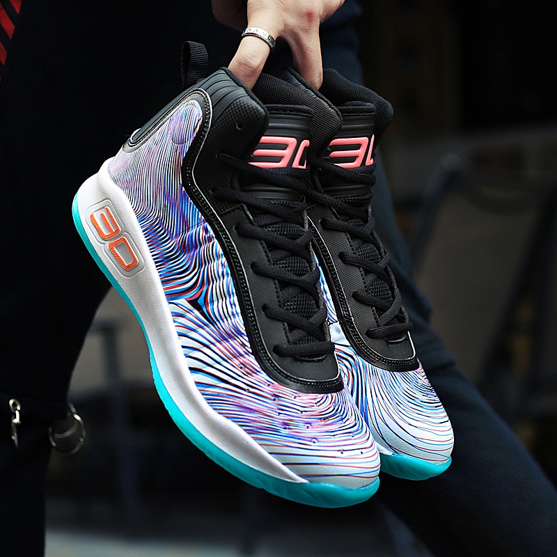 Professional Light Basketball Shoes Breathable Anti-slip Basketball Sneakers Men Lace-up Sports Shoes