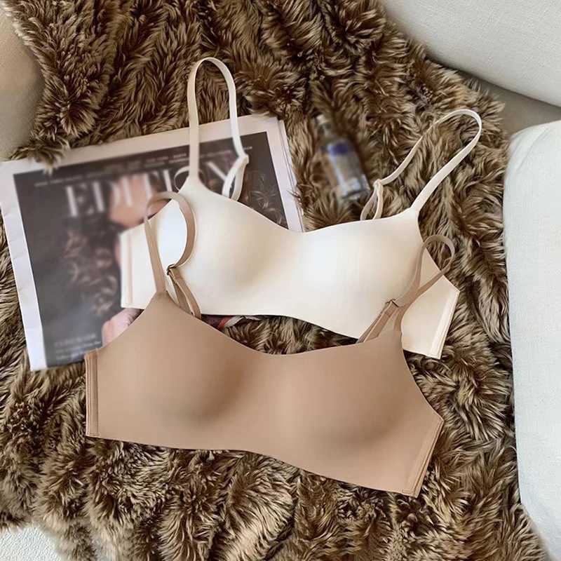 Camisole Camisole Fashionable Girls Bra Womens Underwear Solid Color Steel Free Ring Bra Adjustable Lace Training Underwear WX5.31