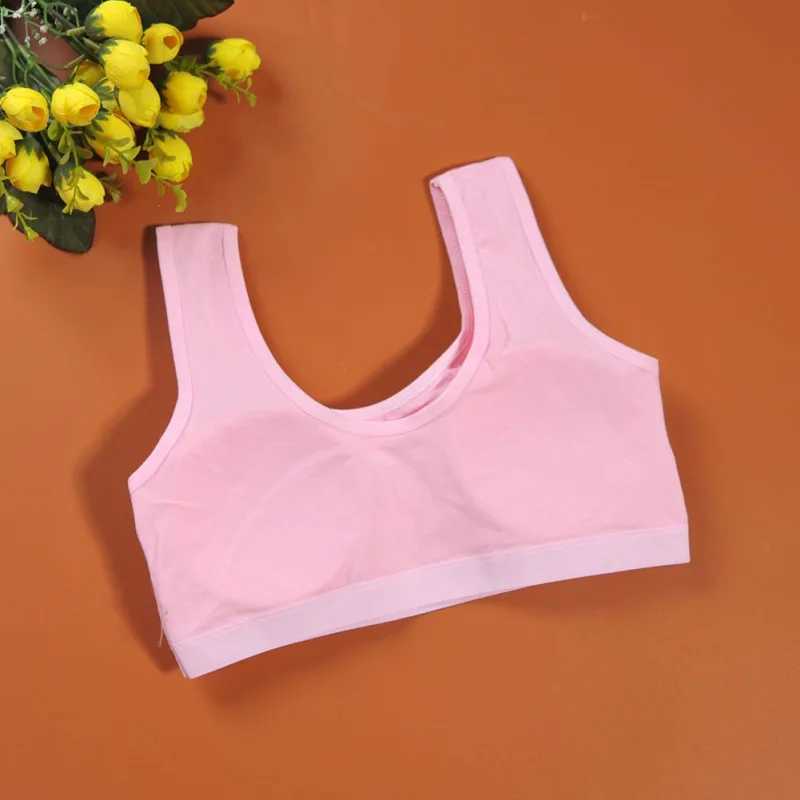 Camisole Camisole Teenage Girls Training Bra Cotton Full Cup Seamless Bra Puberty Solid Color Bra 8-16Y WX5.31