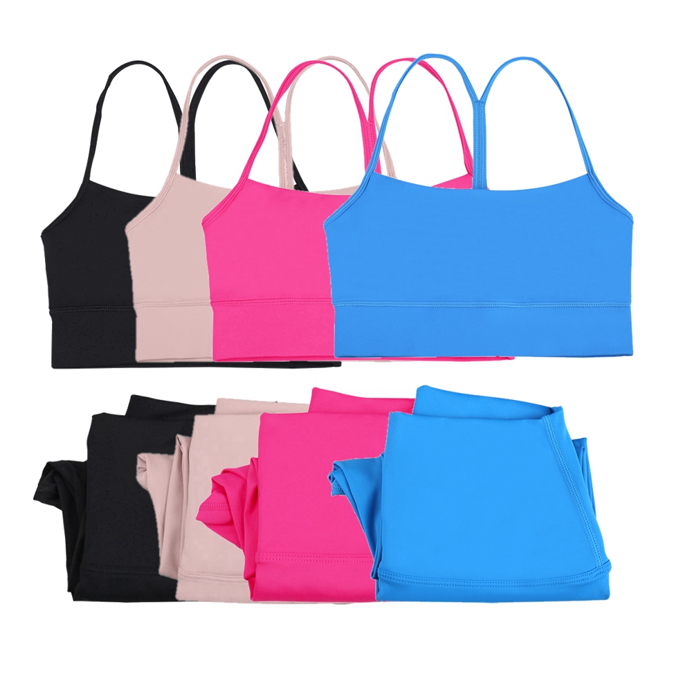 Women Yoga Sets Push Ups Fitness Leggings Sports Bra Soft High Waist Elastic Sportswear Outfits Pants Gym Suits Running Workout Tracksuits