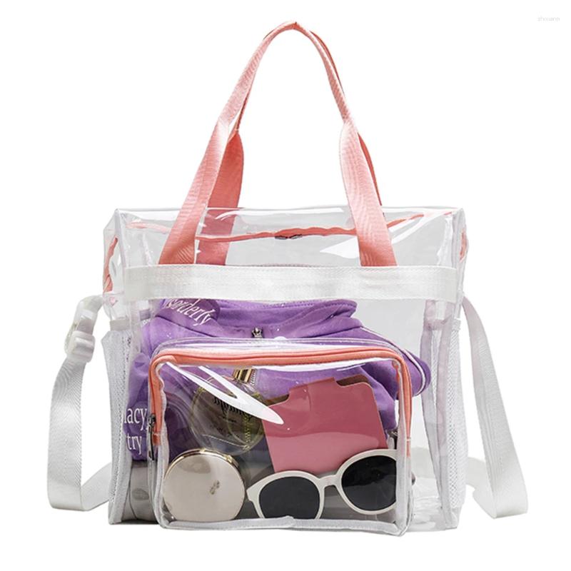 2025 NEW 2025 NEW Shoulder Bags Women Transparent Tote Handbag Waterproof Casual Crossbody Bag Large Capacity Clear Yoga Gym Summer Fiess zhanyishengl