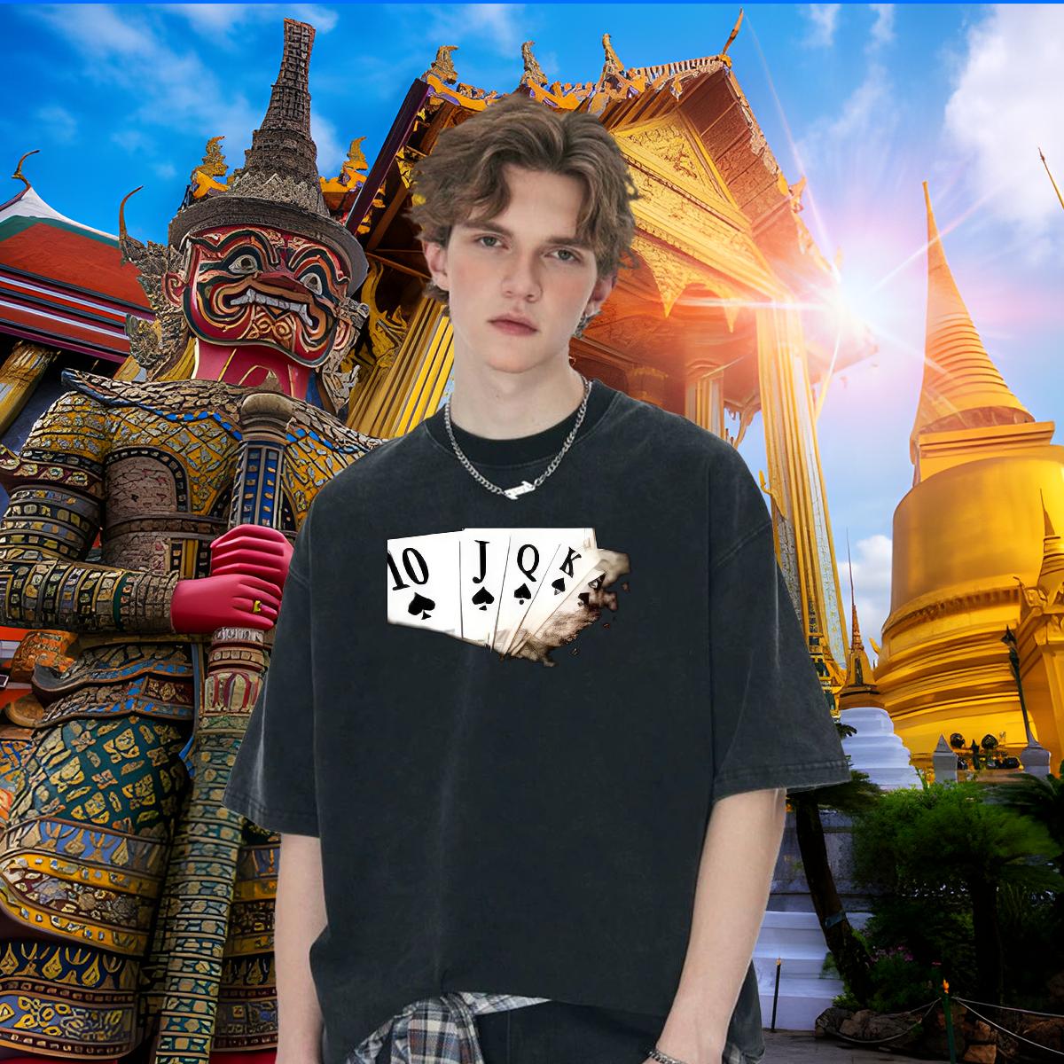 5A Mens T Shirts Summer Casual Breathable Crew Neck Cotton Men Tshirts Custom Oversized S-3XL Wear