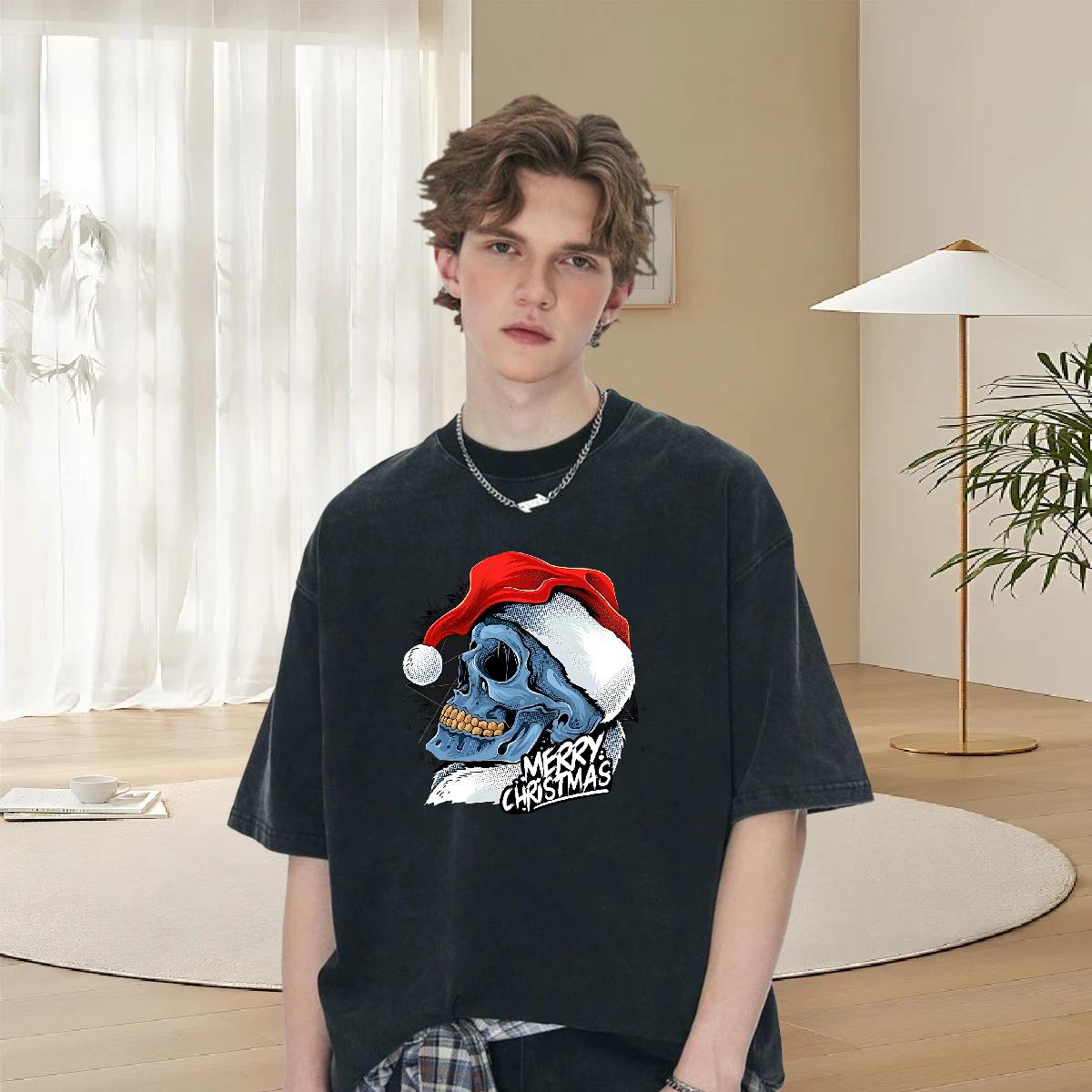 Loose T-Shirts High Street Hip Hop Breathable Crew Neck Men Clothes T-Shirt Wholesale Custom Printing Tees